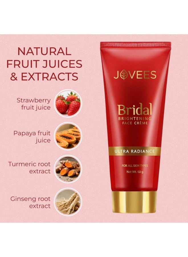 Jovees Bridal Face Creme | For Natural Glow and Brightness | Ultra Radiance, Hydrated and Flawless skin | Daily Use | For All Skin Types 60 GM - Image 3